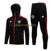 Manchester United Hooded Trainingsjacke 2022-23 Schwarz Rote Für Herren